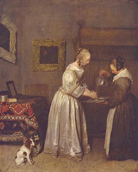 Adriaan de Lelie Dame, die sich die Hande wascht Norge oil painting art
